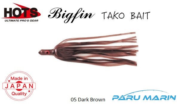 Hots Bigfin Taco Bait Silikon Ahtapot 115mm  05 Dark Brown