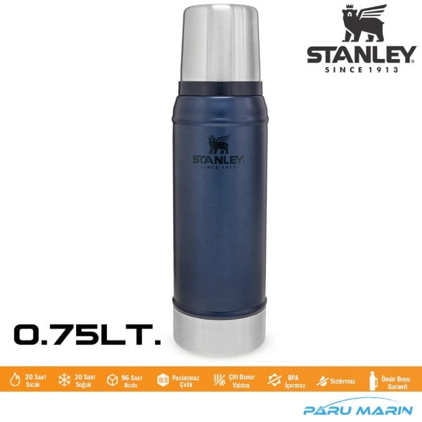 Stanley Legendary Klasik Vakumlu Paslanmaz Çelik Termos 0.75LT. LACİVERT