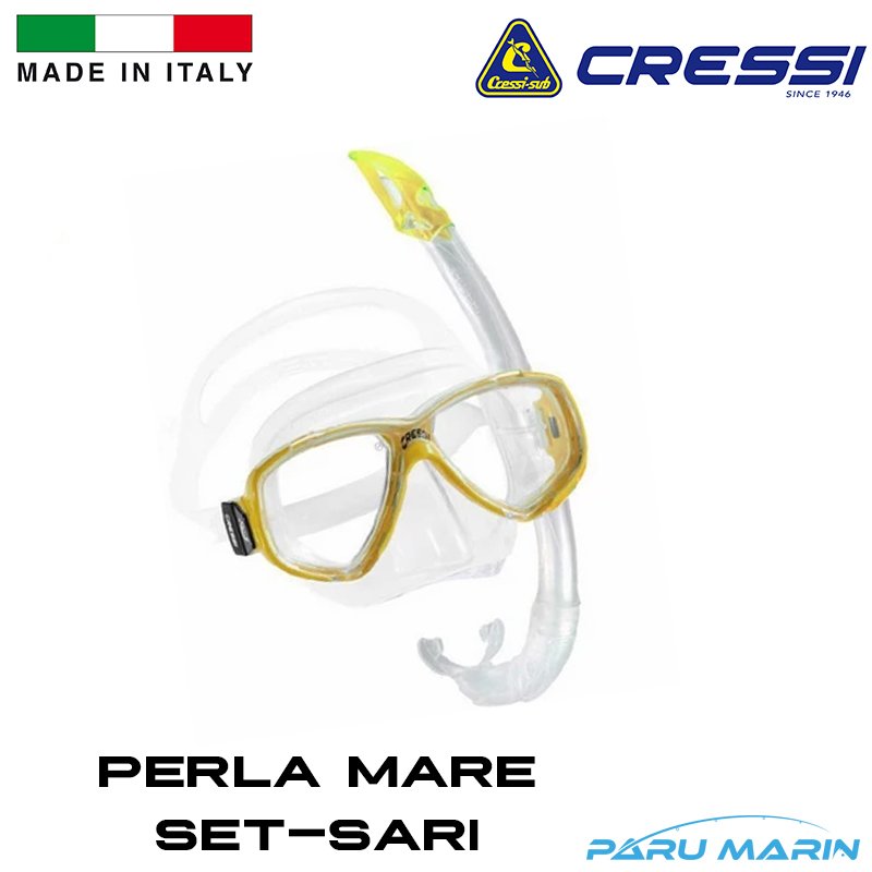 Cressi Onda Perla Mare Maske ve Şnorkel Set Sarı