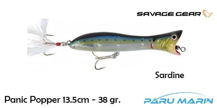 Savage gear Panic Popper 13.5cm 38g Suni Yem Sardine