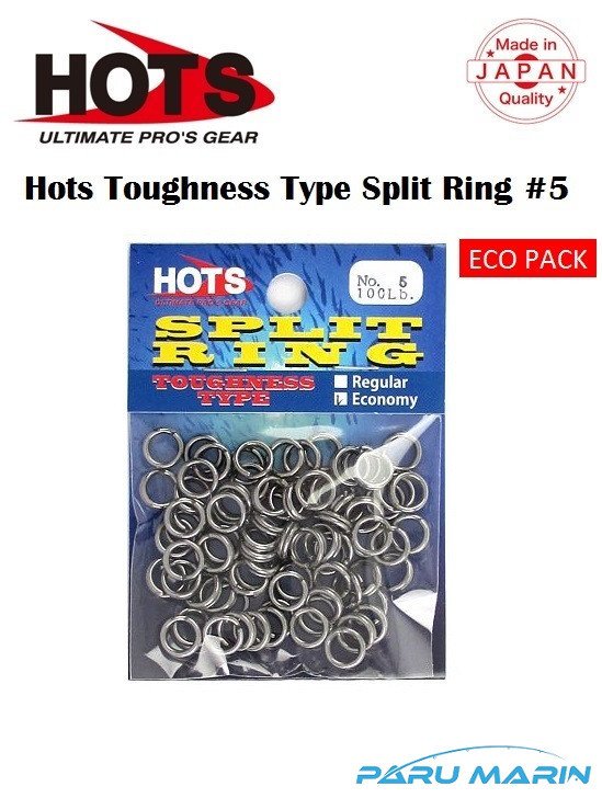 Hots Toughness Type Split Ring Halka No:5  45 Kg. / 100 Lb. Ekonomik Paket