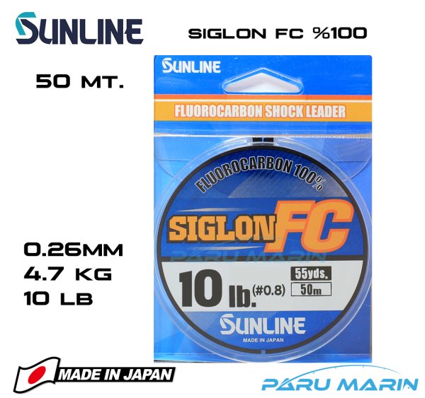 Sunline Siglon %100 Florokarbon Misina 0.265mm 50 Mt.