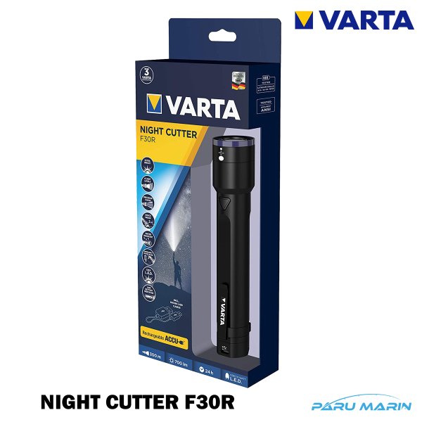 VARTA NIGHT CUTTER F30R Şarjlı Led El Feneri