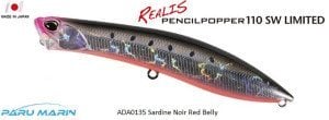 Duo Realis Pencil Popper 110SW ADA0135 / Sardine Noir Red Belly