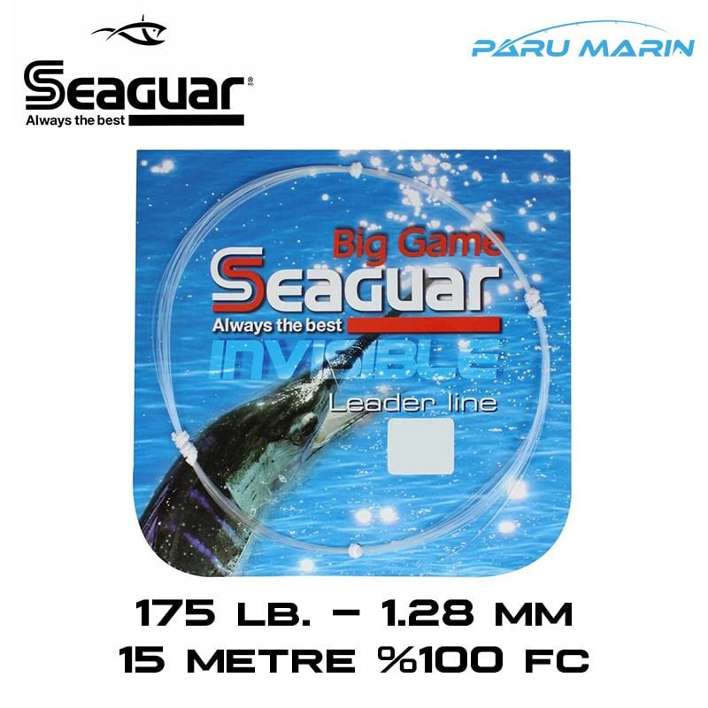 SEAGUAR Big Game Lider Misina, 175LB. 1.28mm, 15mt. %100 FC