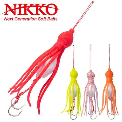 NIKKO OCTOPUS 89mm SİLİKON YEM UV RED GLITTER 465