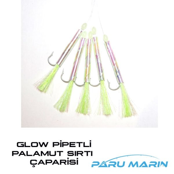 Palamut Sırtı Çaparisi 5'li Glow Pipetli Mustad İğneli