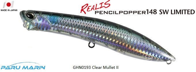 Duo Realis Pencil Popper 148SW GHN0193 / Clear Mullet II