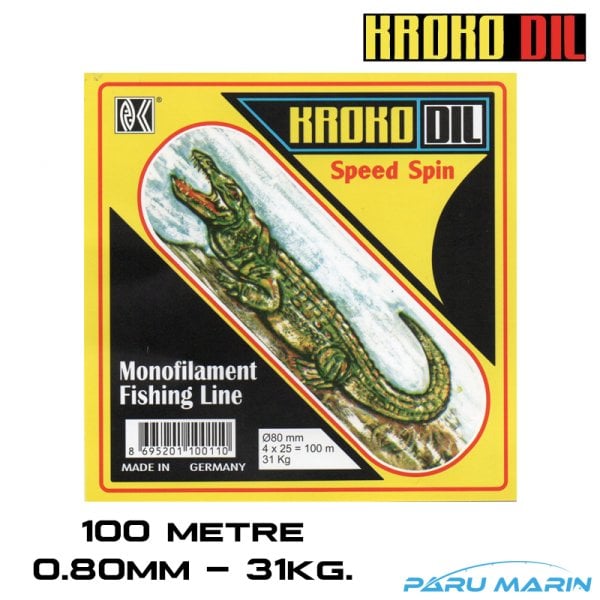 Krokodil 0,80mm 31Kg. 100mt. Paket Misina