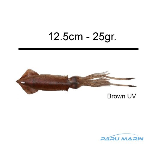 Savage gear 3D TPE Swim Squid 125mm 25g Suni Kalamar Brown UV