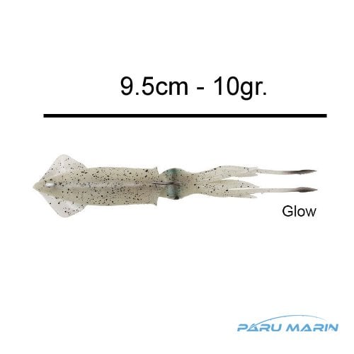 Savage gear 3D TPE Swim Squid 95mm 10gr Kalamar Glow