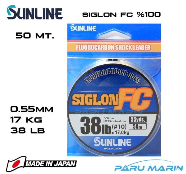 Sunline Siglon %100 Florokarbon Misina 0.55mm 50 Mt.