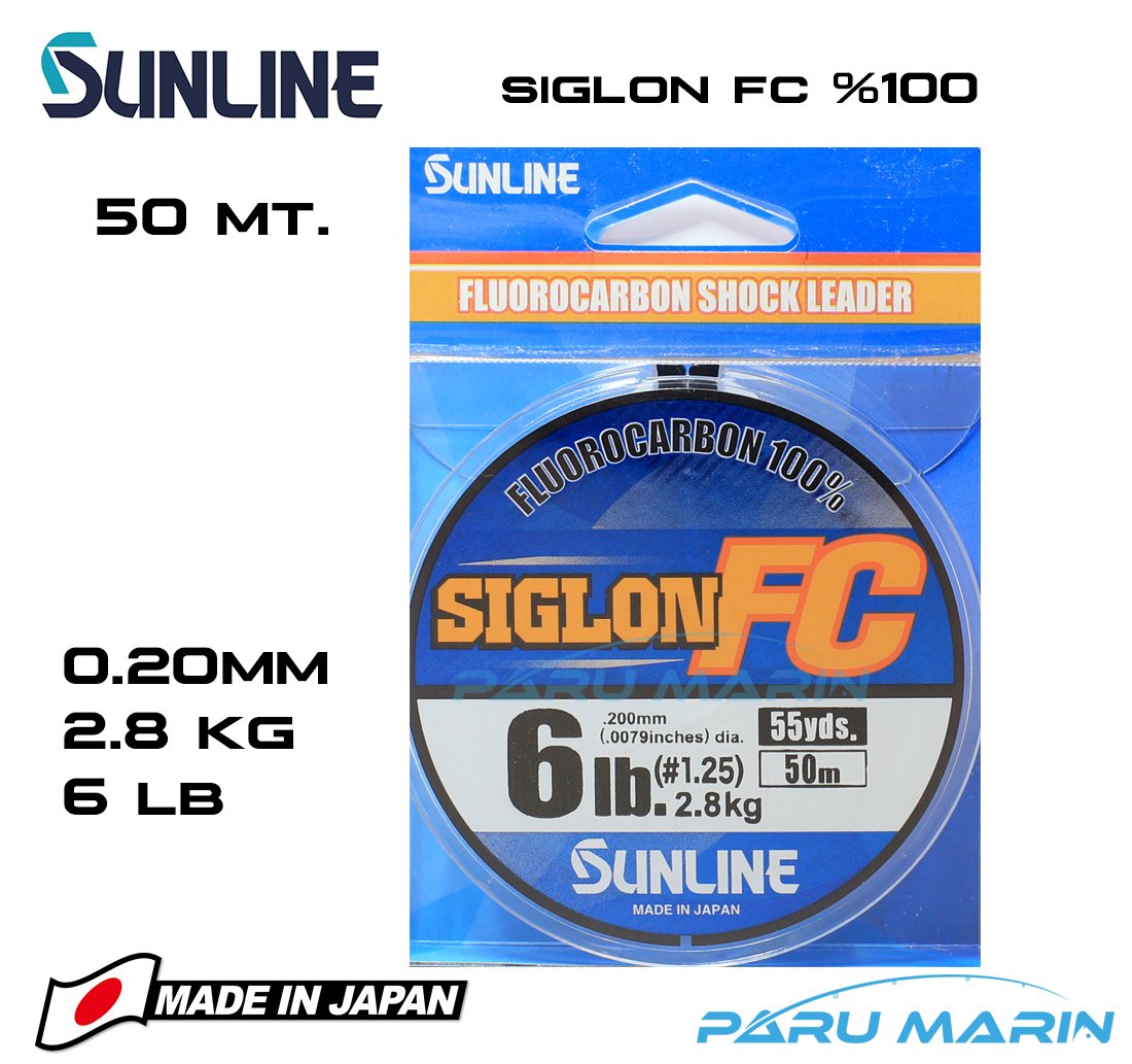 Sunline Siglon %100 Florokarbon Misina 0.20mm 50 Mt.