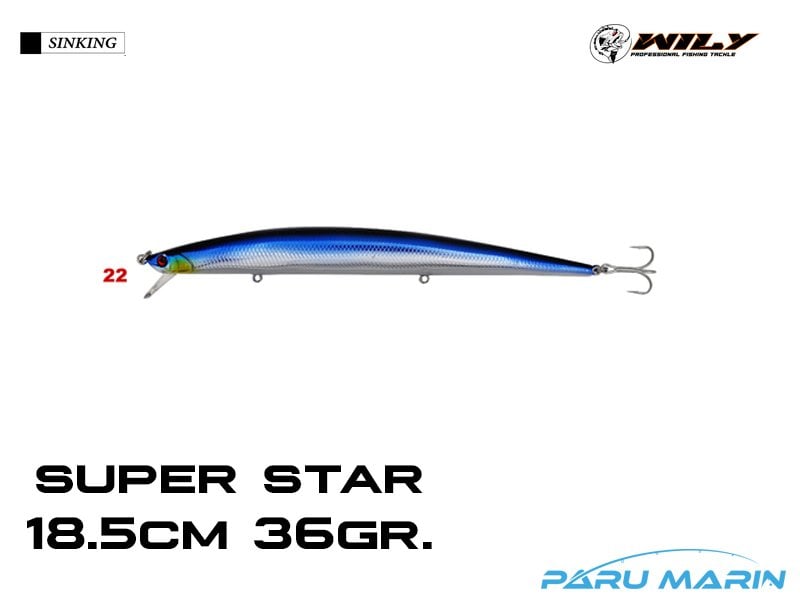 Wily Super Star 18.5cm 36gr. (Sinking) No:22