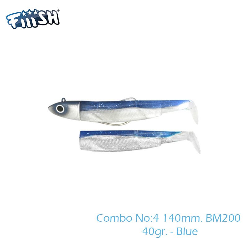 Fiiish BM140/4 BM200 Combo Offshore 40gr. Blue Silikon