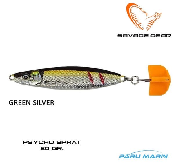 Savage Gear Psycho Sprat 80gr. Suni Yem Green Silver