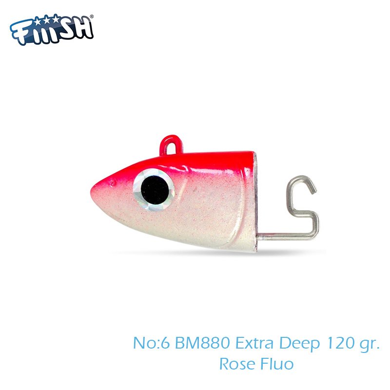 Fiiish BM200/6 BM880 Extra Deep 120gr. Rose Fluo Jighead