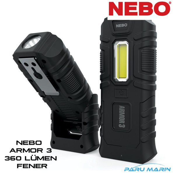 Nebo 6526 Armor 3, 360 Lümen LED Fener