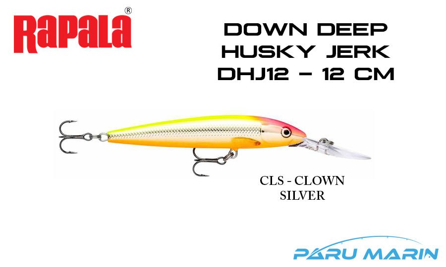 Rapala Down Deep Husky Jerk 12cm CLS - Clown Silver