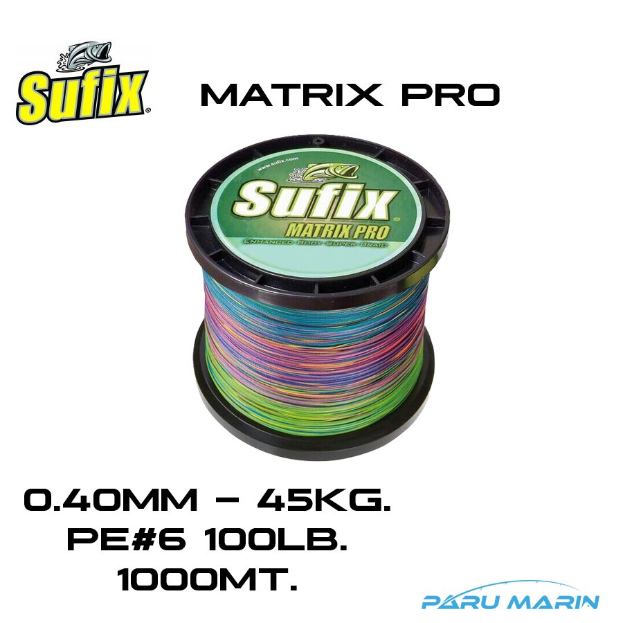 Sufix Matrix Pro HMPE İp Misina 0.40mm 1000 Mt. Multicolor