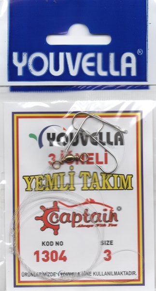 Youvella 3 İğneli Yemli Takımı 1304 İğne, 3 Paket