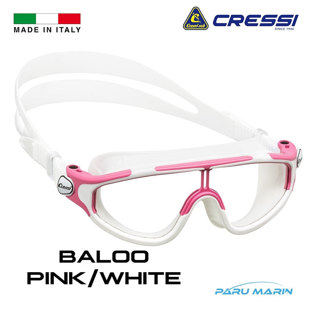 Cressi Baloo 2-7 Yaş Pembe / Beyaz Deniz Gözlüğü