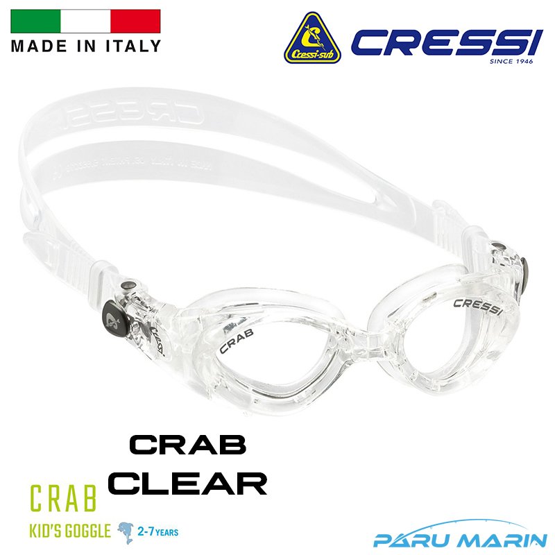 Cressi Crab 2-7 Yaş Şeffaf Yüzücü Gözlüğü