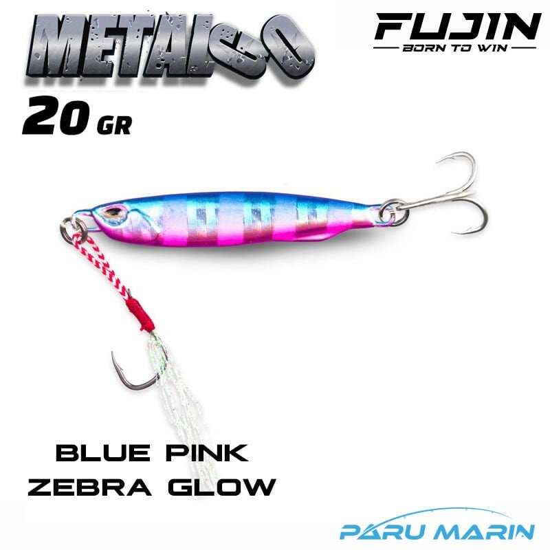 Fujin Metal GO 20 gr. Blue Pink Zebra Glow Jig Yem