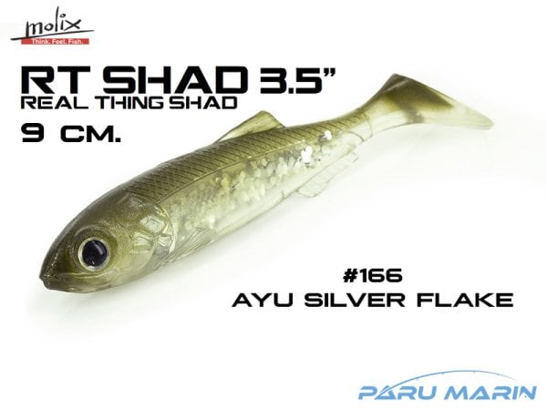 Molix RT Shad 9cm/3.5'' Silikon Yem, #166 Ayu Silver Flake