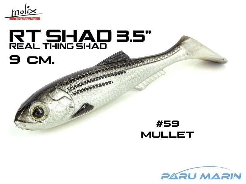 Molix RT Shad 9cm/3.5'' Silikon Yem, #59 Mullet