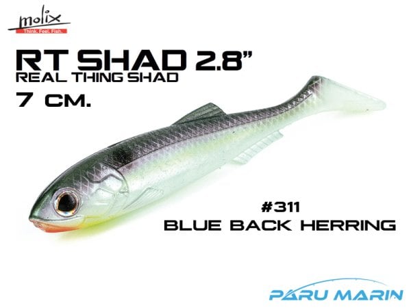 Molix RT Shad 7cm/2.8'' Silikon Yem, #311 Blue Back Herring