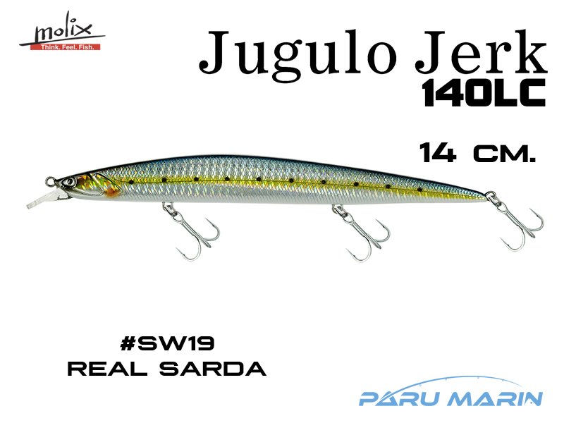 Molix Jugulo Jerk 140LC 14 cm. Sahte Balık, #SW19 REAL SARDA