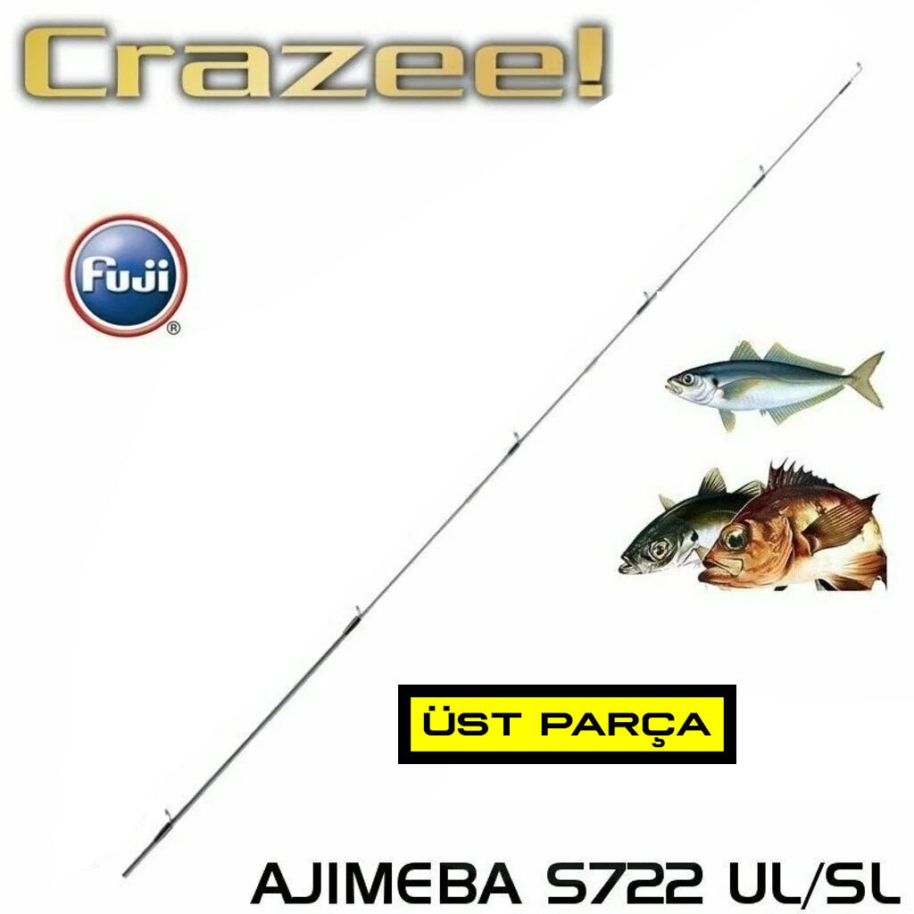ÜST PARÇA Crazee AjiMeba S722 UL/SL LRF Kamış 2.18mt 1-8 gr