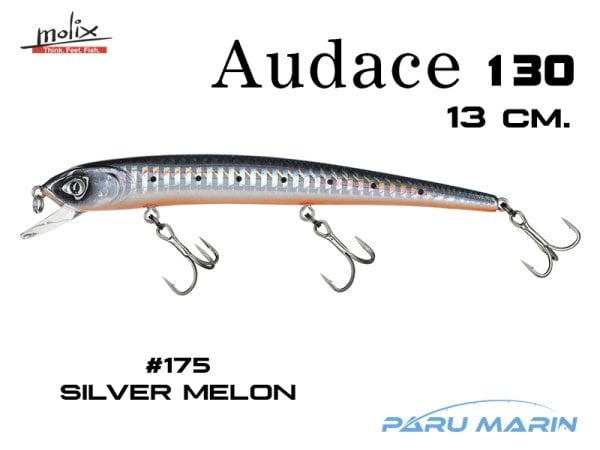 Molix Audace 130 - 13 cm. Sahte Balık, #175 Silver Melon