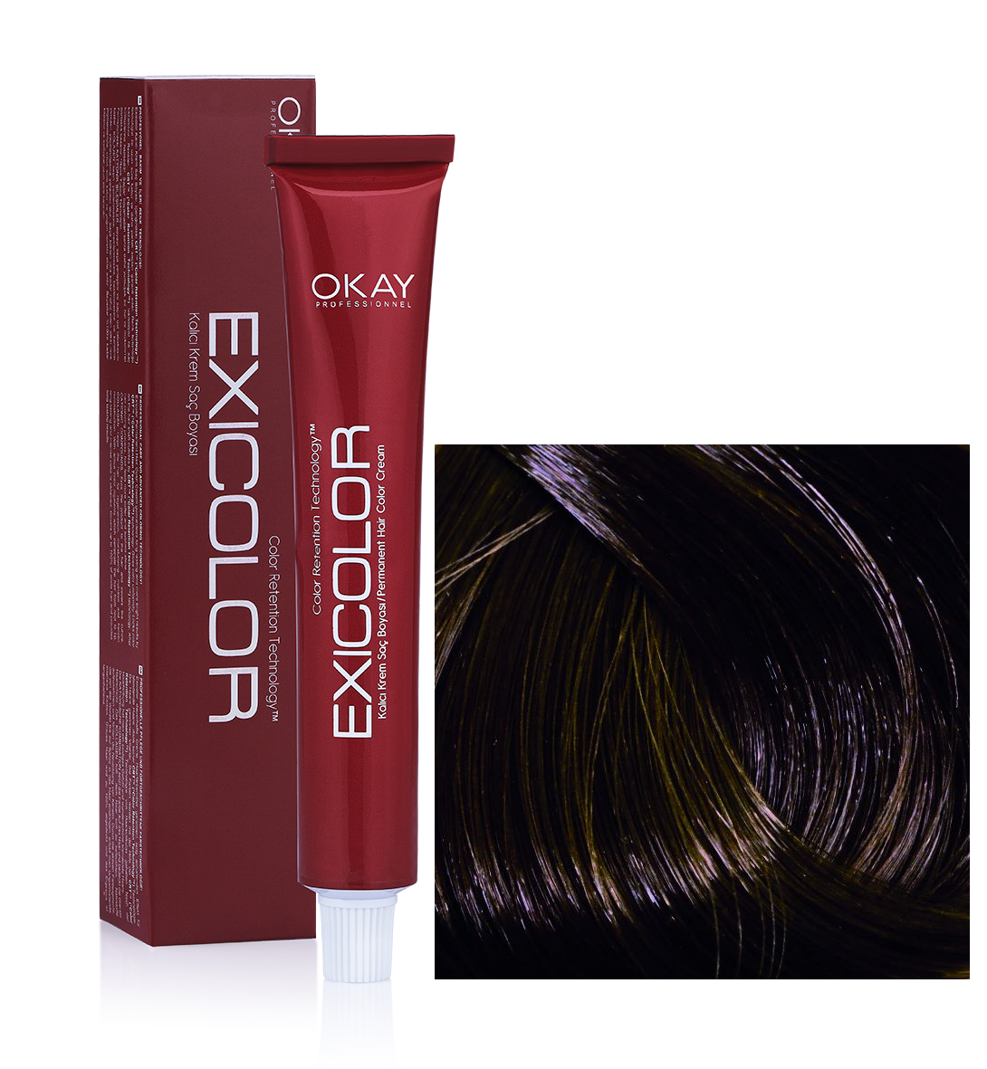 EXİCOLOR SAÇ BOYASI 4.77  BİTTER