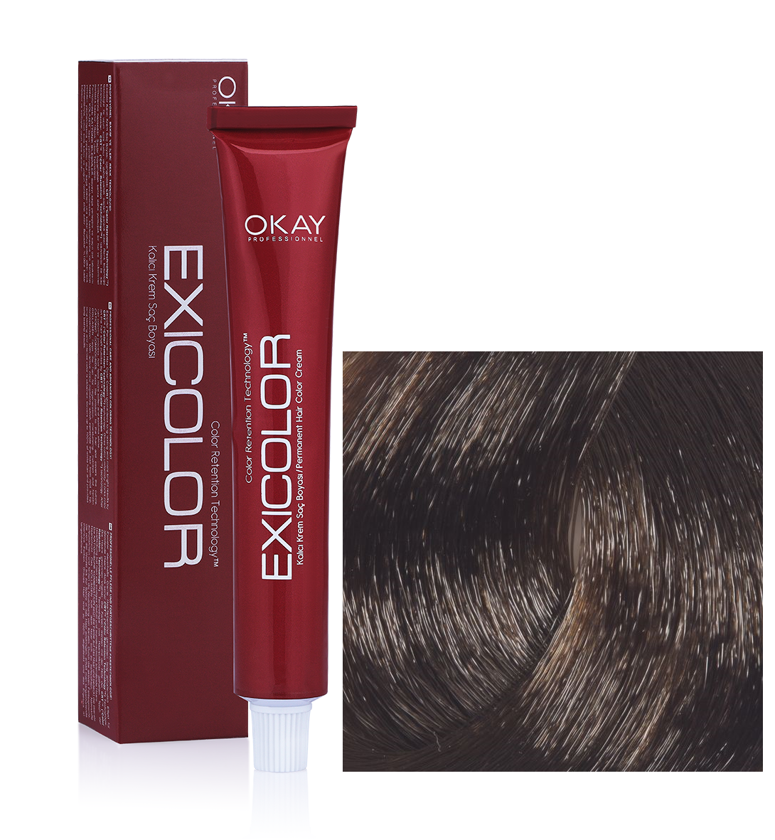 EXİCOLOR SAÇ BOYASI 6.71 KOYU KUMRAL KÜLLÜ KAHVE