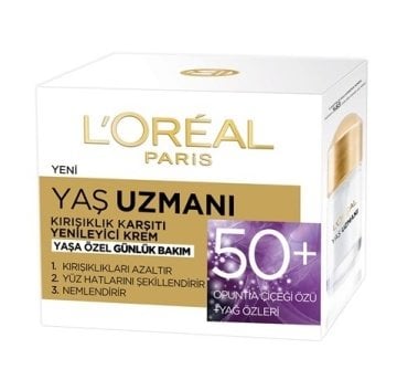 LOREAL YAŞ UZMANI 50+ KIRIŞIKLIK KARŞITI KREM 50ML