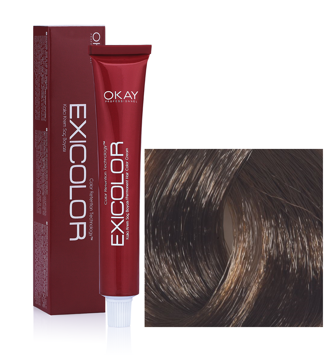 EXİCOLOR SAÇ BOYASI 7.71 KUMRAL KÜLLÜ KAHVE