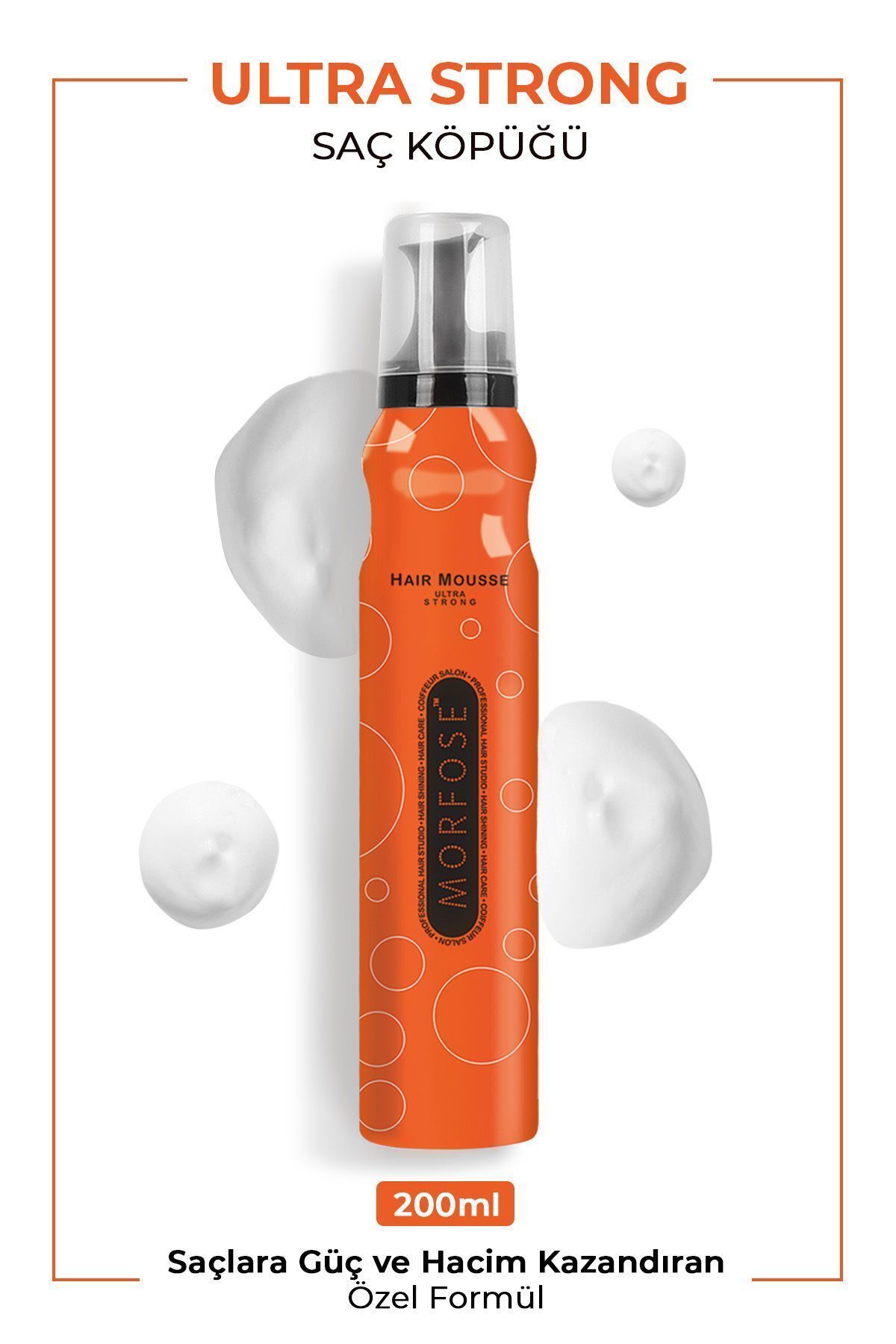 MORFOSE SAÇ KÖPÜĞÜ 200ml Ultra Strong (Turuncu)