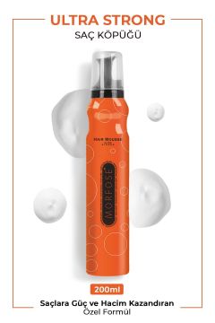 MORFOSE SAÇ KÖPÜĞÜ 200ml Ultra Strong (Turuncu)