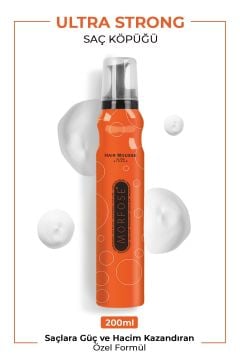 MORFOSE SAÇ KÖPÜĞÜ 200ml Ultra Strong (Turuncu)