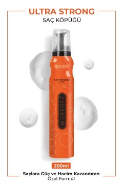 MORFOSE SAÇ KÖPÜĞÜ 200ml Ultra Strong (Turuncu)