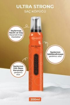 MORFOSE SAÇ KÖPÜĞÜ 200ml Ultra Strong (Turuncu)