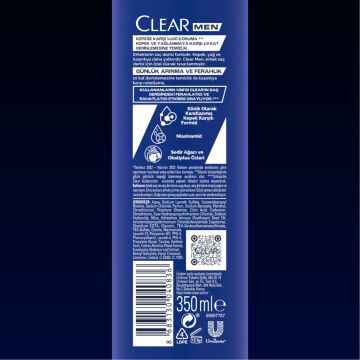 CLEAR MEN ŞAMPUAN 350ml Günlük Arınma Ve Ferahlık
