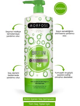 MORFOSE ŞAMPUAN 1000ml YEŞİL SERİ BIOTIN