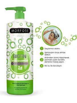 MORFOSE ŞAMPUAN 1000ml YEŞİL SERİ BIOTIN