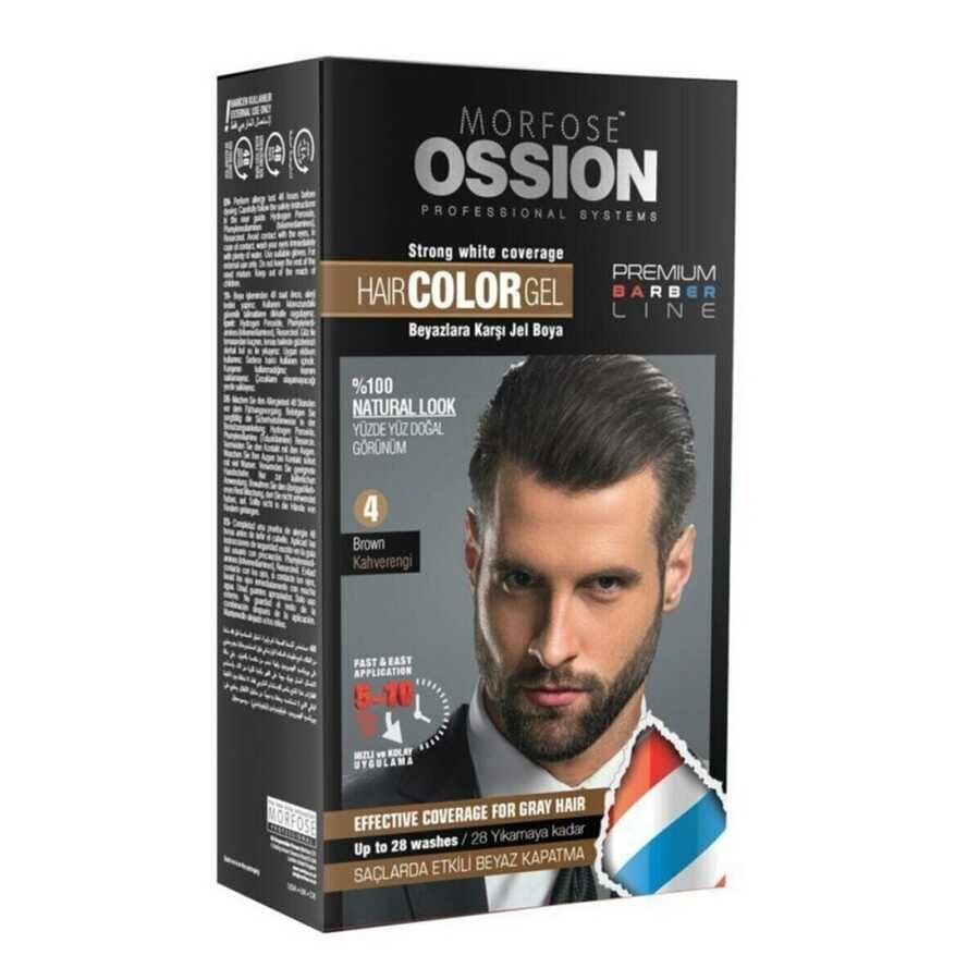 OSSION MEN JEL SAÇ BOYASI NO:4 KAHVERENGİ 40ml