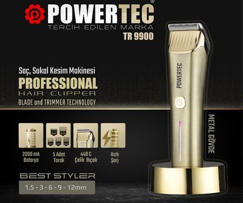 POWERTEC TR-9900 Saç Kesim Makinesi Metal Gövde