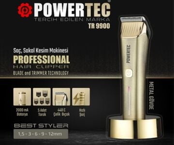 POWERTEC TR-9900 Saç Kesim Makinesi Metal Gövde