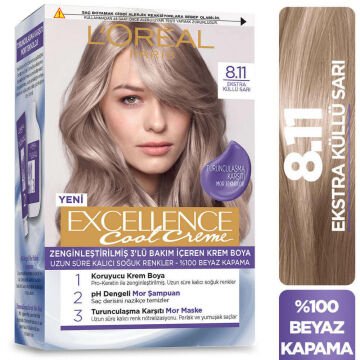 LOREAL EXCELLENCE SET SAÇ BOYASI COOL CREME 8.11